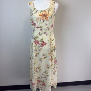 Vtg T R Bentley Floral Maxi Sundress Size 6 Sleeveless Cottage Core Fairycore